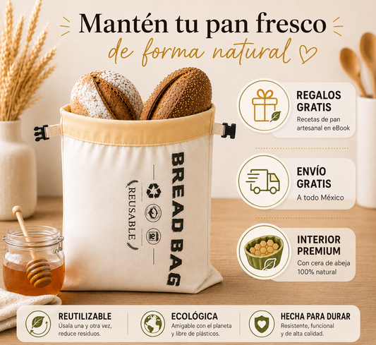 Waxbread™ Bolsa con Cera de Abeja Antihumedad