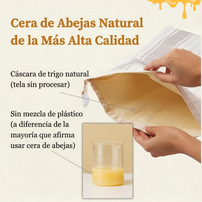 Waxbread™ Bolsa con Cera de Abeja Antihumedad