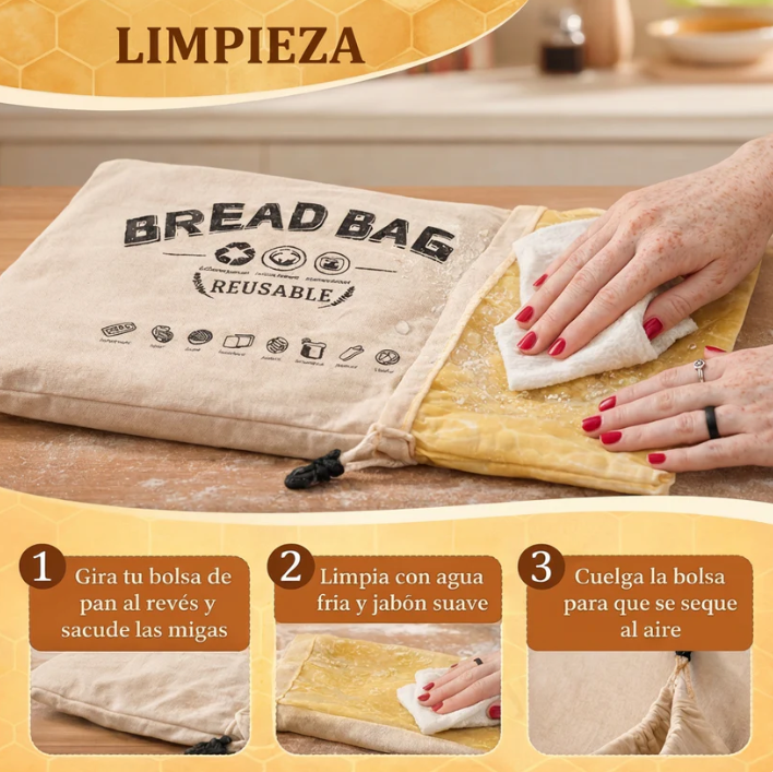 Waxbread™ Bolsa con Cera de Abeja Antihumedad
