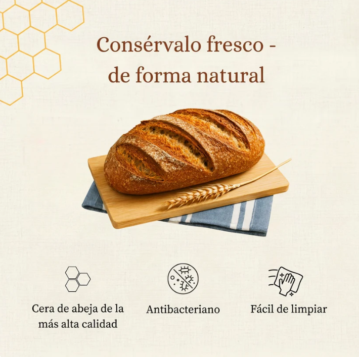 Waxbread™ Bolsa con Cera de Abeja Antihumedad